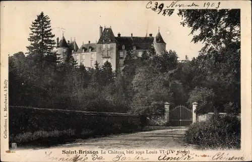 Ak Saint Brisson Loiret, Château bâti sous Louis VI