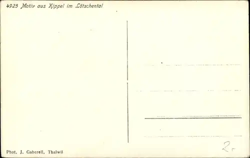 Ak Kippel Lötschental Wallis, Ortspartie, Wegkreuz