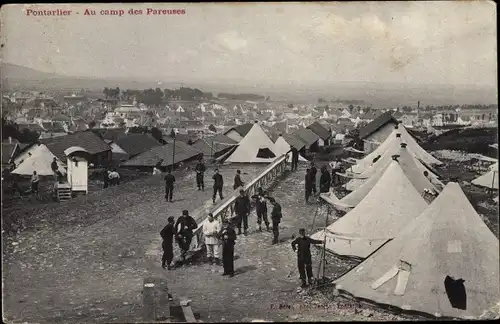 Ak Pontarlier Doubs, Au camp des Pareuses