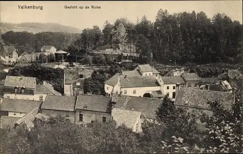 Ak Valkenburg Südholland, Blick zur Ruine, Ort