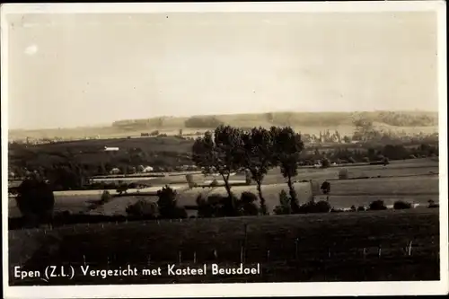 Ak Epen Limburg Niederlande, Vergezicht met Kasteel Beusdael