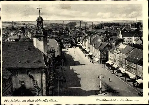 Ak Schmölln in Thüringen, Marktansicht vom Kirchturm aus