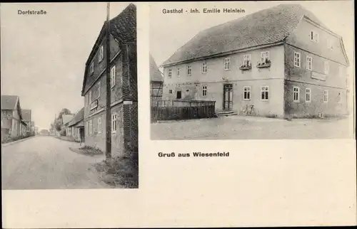 Ak Wiesenfeld Meeder Oberfranken, Gasthof, Dorfstraße