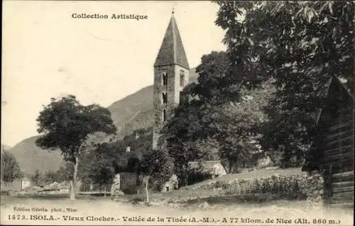 Ak Isola Alpes Maritimes, Vieux Clocher, Vallee de la Tinee