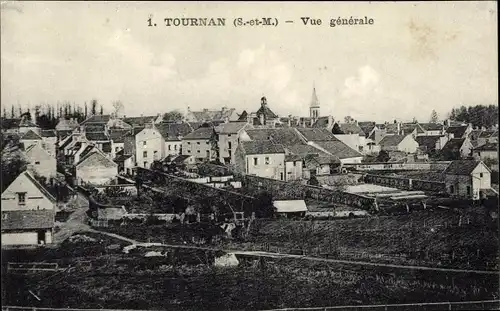 Ak Tournan en Brie Seine et Marne, Vue générale