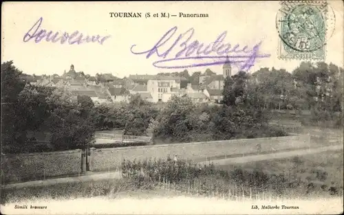 Ak Tournan en Brie Seine et Marne, Panorama