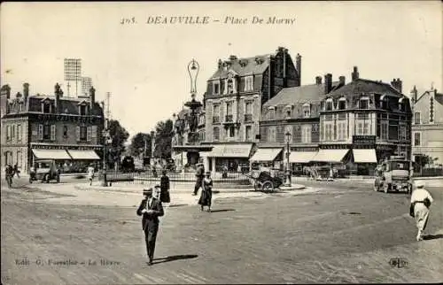 Ak Deauville Calvados, Place de Morny