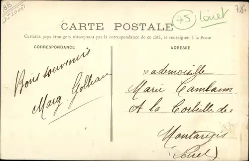 Ak Sandillon Loiret, Château de Champvallins