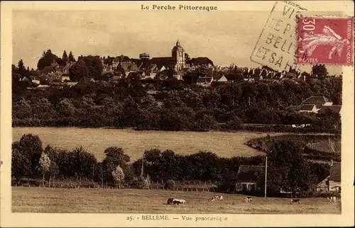 Ak Bellême Orne, Vue panoramique