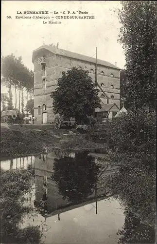 Ak Condé-sur-Sarthe Orne, Le Moulin