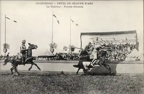 Ak Compiègne Oise, Fêtes de Jeanne d'Arc, Le Tournoi, Passes d'armes