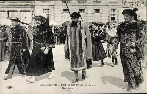 Ak Compiègne Oise, Fêtes de Jeanne d'Arc, Notables