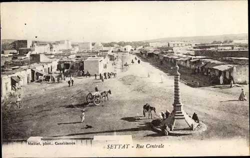 Ak Settat Marokko, Rue Centrale