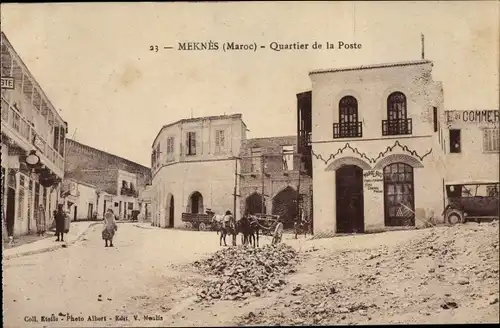 Ak Meknès Marokko, Quartier de la Poste