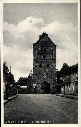 Ak Lychen im Kreis Uckermark, Stargarder Tor