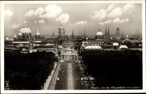 Ak Berlin Mitte, Stadtansicht von der Siegessäule aus