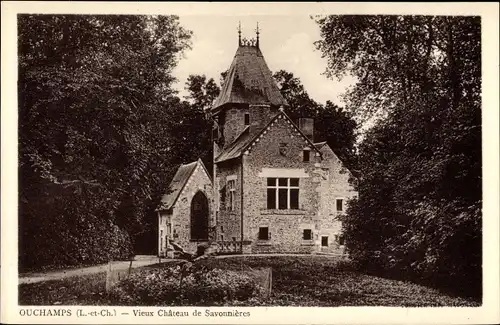 Ak Ouchamps Loir-et-Cher, Vieux Château de Savonnières