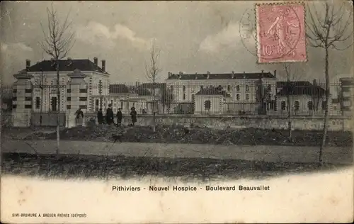 Ak Pithiviers Loiret, Nouvel Hospice, Boulevard Beauvallet