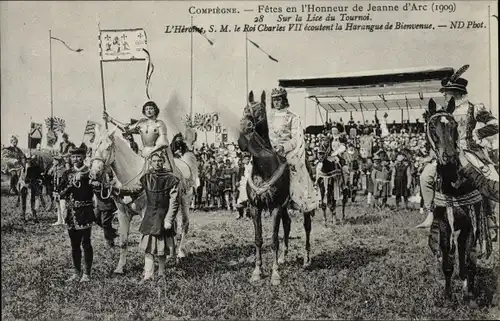 Ak Compiègne Oise, Fêtes en l'Honneur de Jeanne d'Arc, Sur la Lice du Tournoi