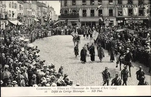 Ak Compiègne Oise, Fêtes en l'Honneur de Jeanne d'Arc, Défilé du Cortège Historique