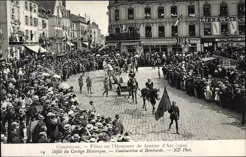 Ak Compiègne Oise, Fêtes en l'Honneur de Jeanne d'Arc, Couleuvrine et Bombarde