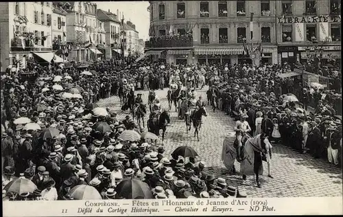 Ak Compiègne Oise, Fêtes en l'Honneur de Jeanne d'Arc, Chevalier et Ecuyers