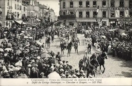 Ak Compiègne Oise, Fêtes en l'Honneur de Jeanne d'Arc, Chevalier et Ecuyers