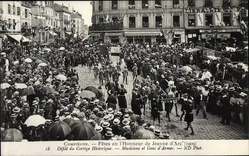 Ak Compiègne Oise, Fêtes en l'Honneur de Jeanne d'Arc, Musiciens et Gens d'Armes