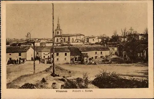 Ak Vilosnes Haraumont Lothringen Meuse, Ansicht von Süden