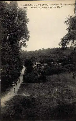 Ak Bessancourt Val d’Oise, Forêt de Montmorency, Route de Tacverny