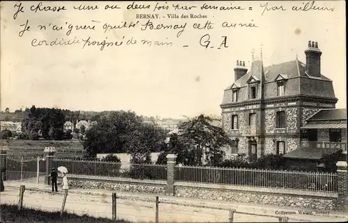 Ak Bernay Eure, Villa des Roches