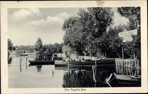 Ak Teupitz in Brandenburg, Teupitzsee, Bootsanlegestelle