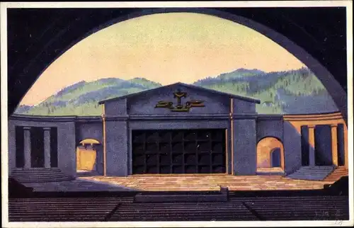 Ganzsachen Ak Oberammergau in Oberbayern, Passionsspiel 1930, Paasionstheater, PP 125 C 1