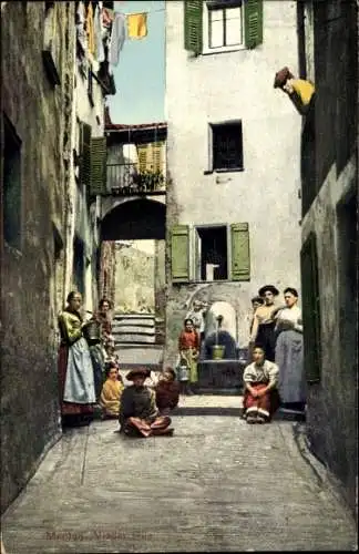 Ak Menton Alpes Maritimes, Vieille Rue