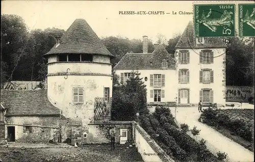 Ak Plessis aux Chapts Seine et Marne, Château