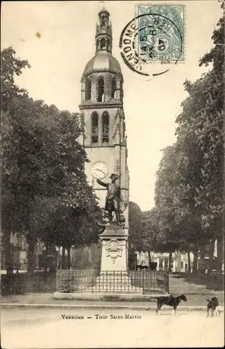 Ak Vendôme Loir et Cher, Tour Saint Martin