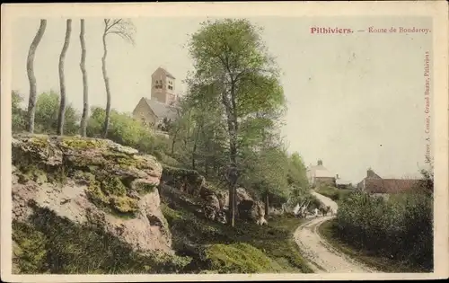 Ak Pithiviers Loiret, Route de Bondaroy