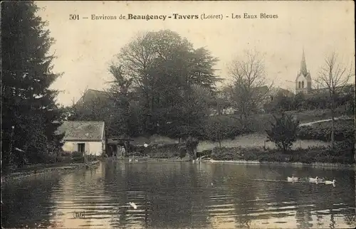 Ak Beaugency Loiret, Les Eaux Bleues