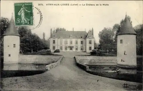 Ak Vitry aux Loges Loiret, Château de la Motte