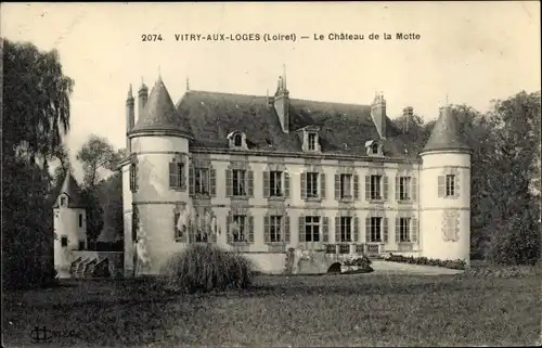 Ak Vitry aux Loges Loiret, Château de la Motte