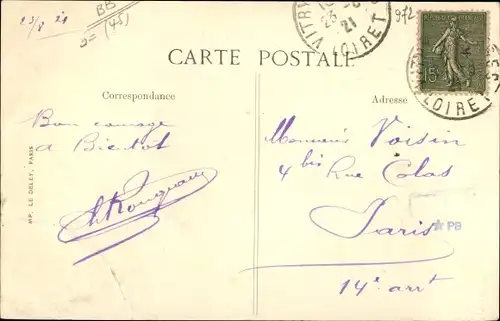 Ak Vitry aux Loges Loiret, Château de la Motte