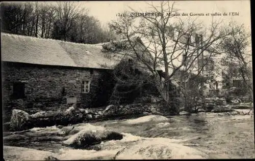 Ak Quimperlé Finistère, Moulin des Gorrets et vallée de l'Ellé