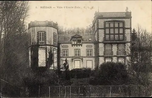 Ak Médan Yvelines, Villa d'Emile Zola