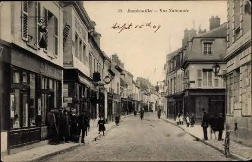 Ak Rambouillet Yvelines, Rue Nationale