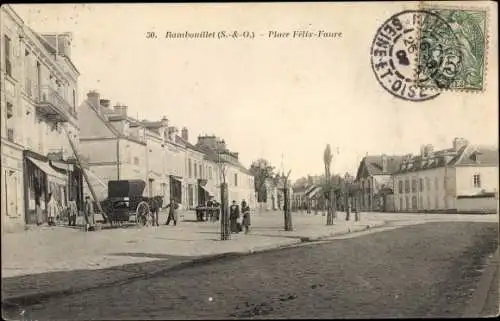 Ak Rambouillet Yvelines, Place Felix Faure