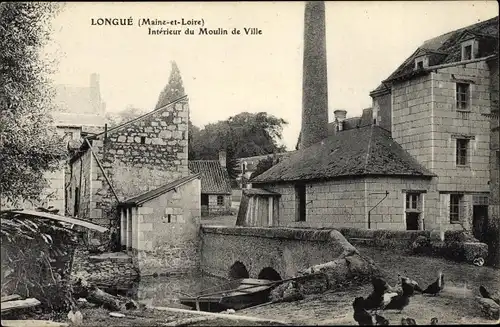 Ak Longué Maine et Loire, Intérieur du Moulin de Ville