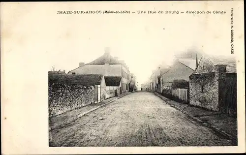 Ak Chaze sur Argos Maine et Loire, Une Rue du Bourg