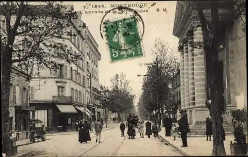 Ak Montrouge Hauts de Seine, L'Avenue de la République