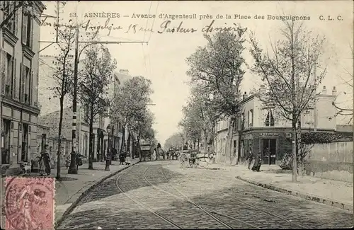 Ak Asnières sur Seine Hauts-de-Seine, Avenue d'Argenteuil