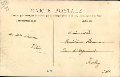 Ak Sannois Val d’Oise, Chemin du vieux Moulin